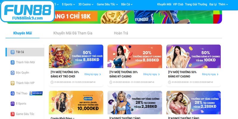 Các ưu đãi được cập nhật thường xuyên cho hội viên 